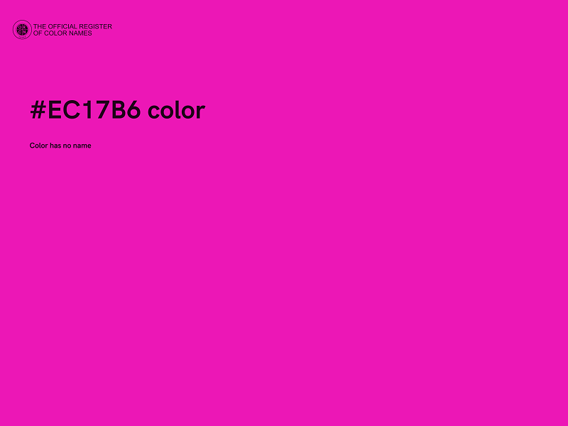 #EC17B6 color image