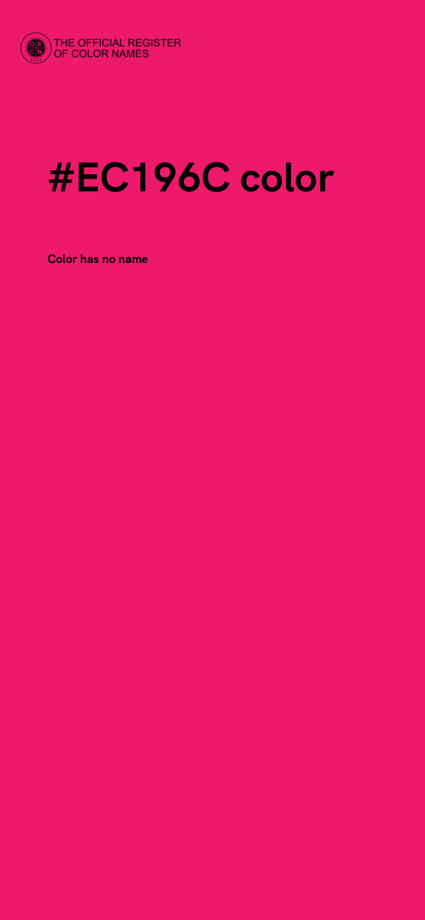 #EC196C color image
