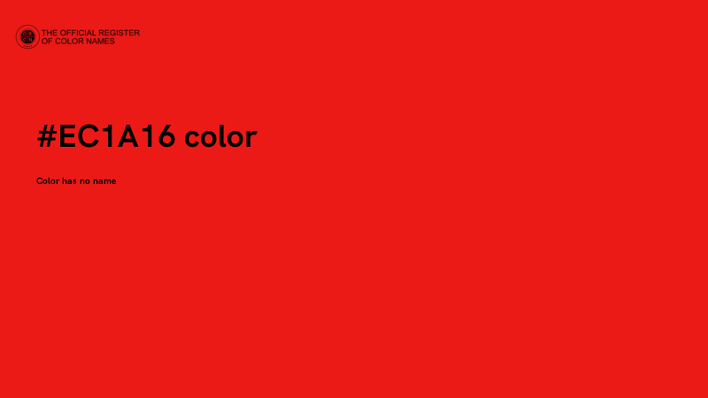 #EC1A16 color image