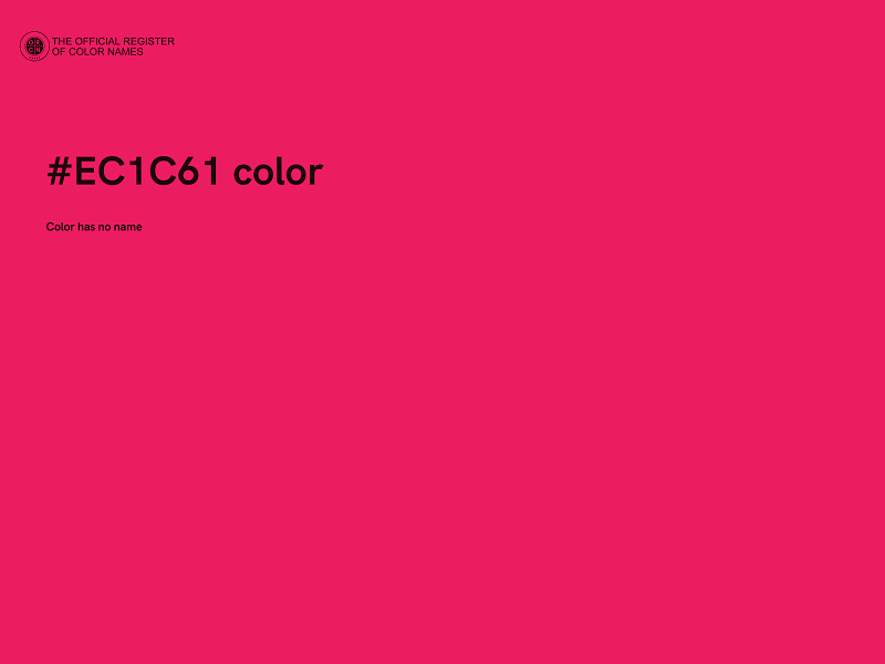 #EC1C61 color image