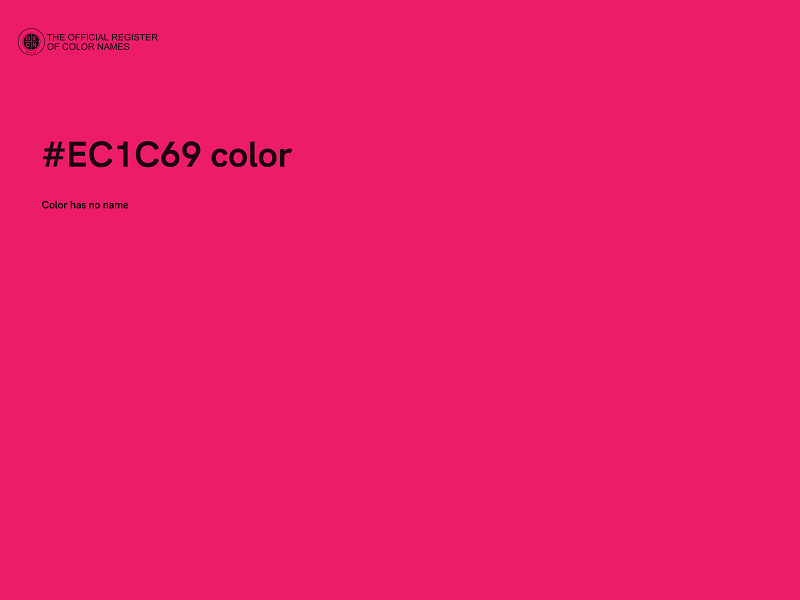 #EC1C69 color image