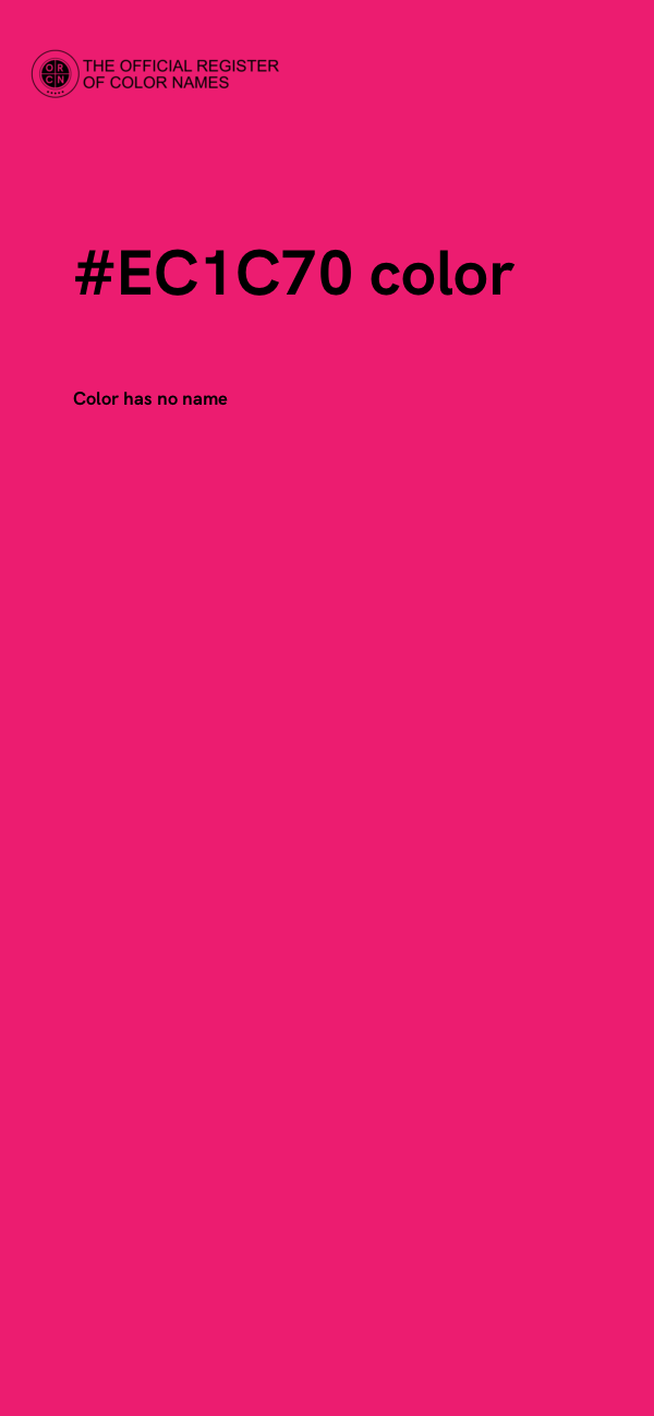 #EC1C70 color image
