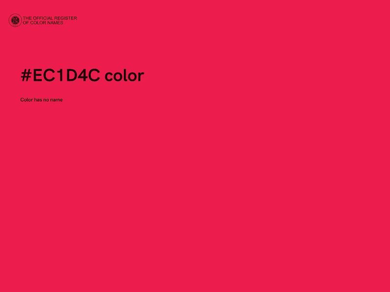 #EC1D4C color image