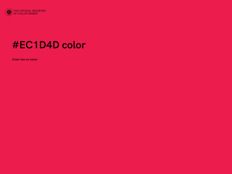 #EC1D4D color image