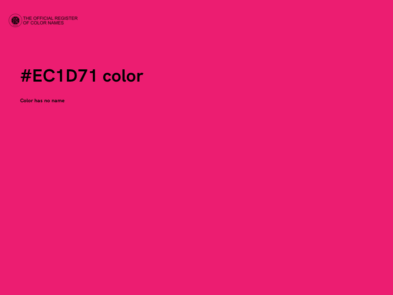 #EC1D71 color image