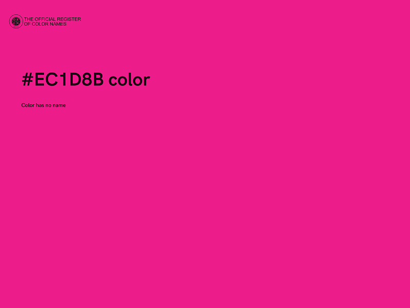 #EC1D8B color image