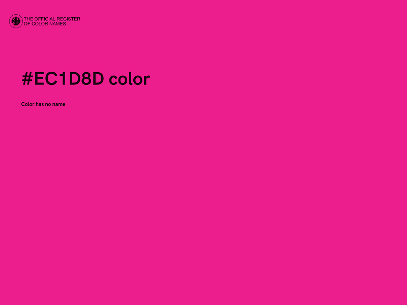 #EC1D8D color image