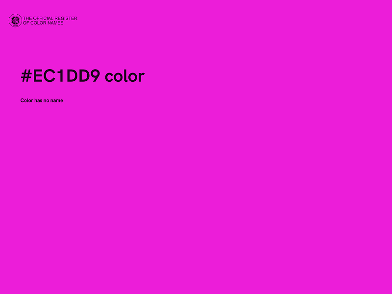 #EC1DD9 color image