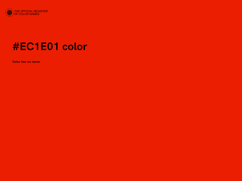 #EC1E01 color image
