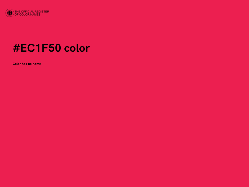 #EC1F50 color image