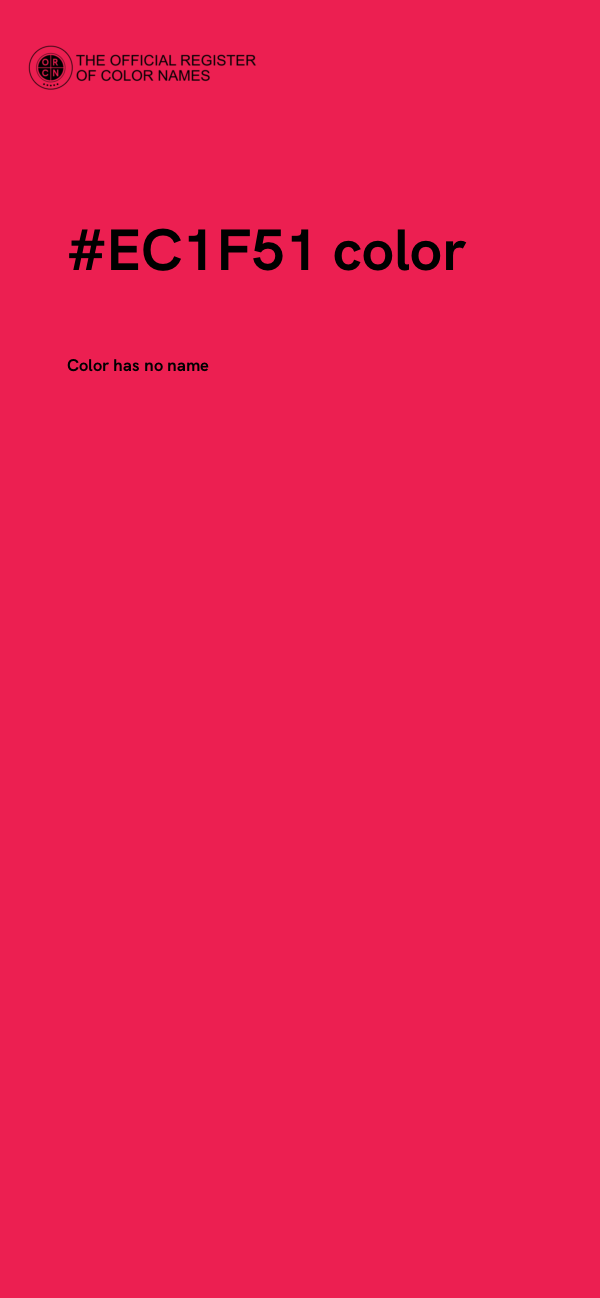 #EC1F51 color image