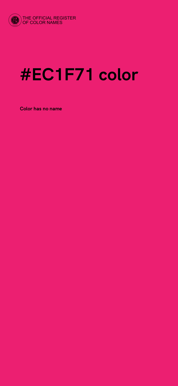 #EC1F71 color image