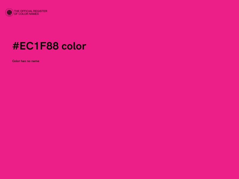 #EC1F88 color image