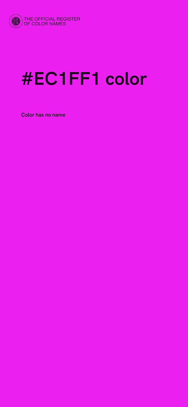 #EC1FF1 color image