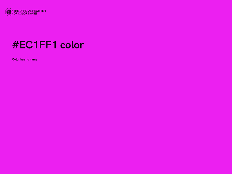 #EC1FF1 color image