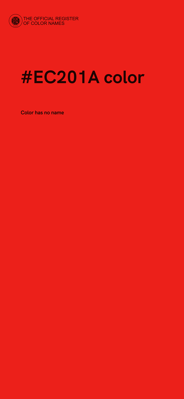 #EC201A color image