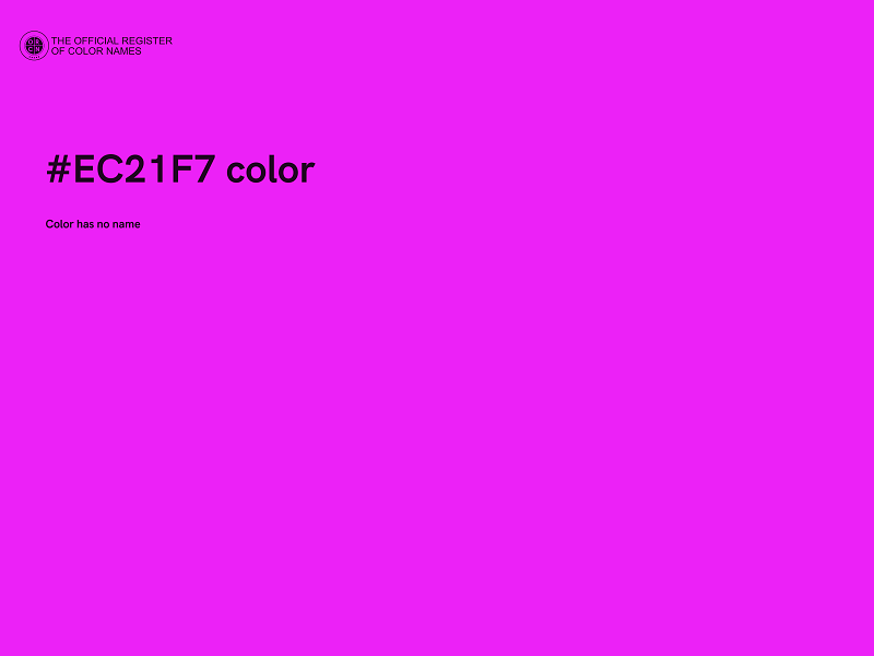 #EC21F7 color image