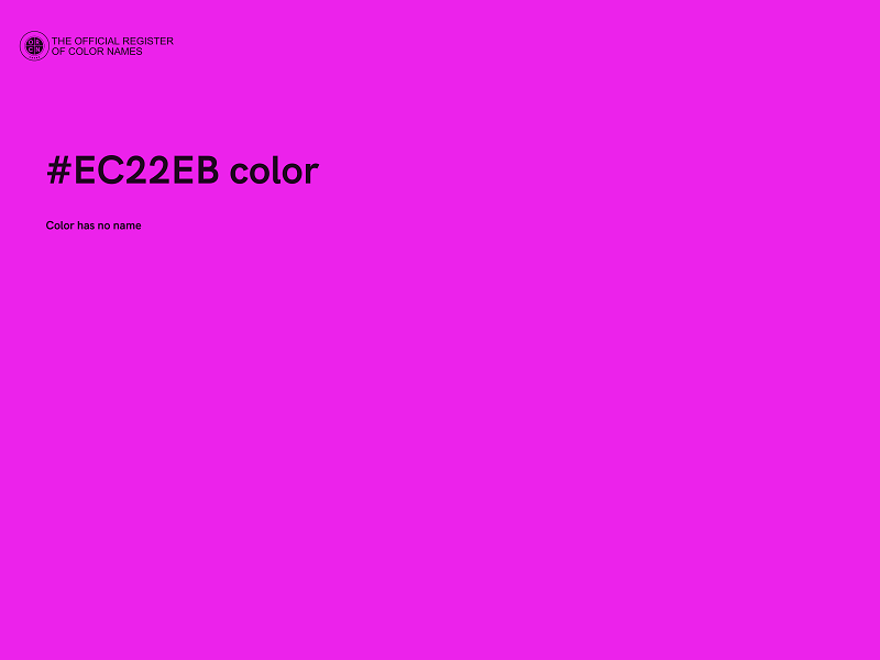 #EC22EB color image