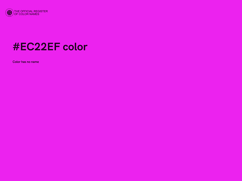 #EC22EF color image