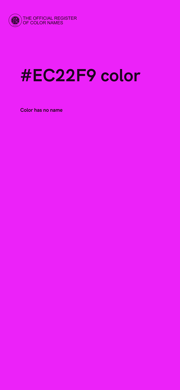 #EC22F9 color image