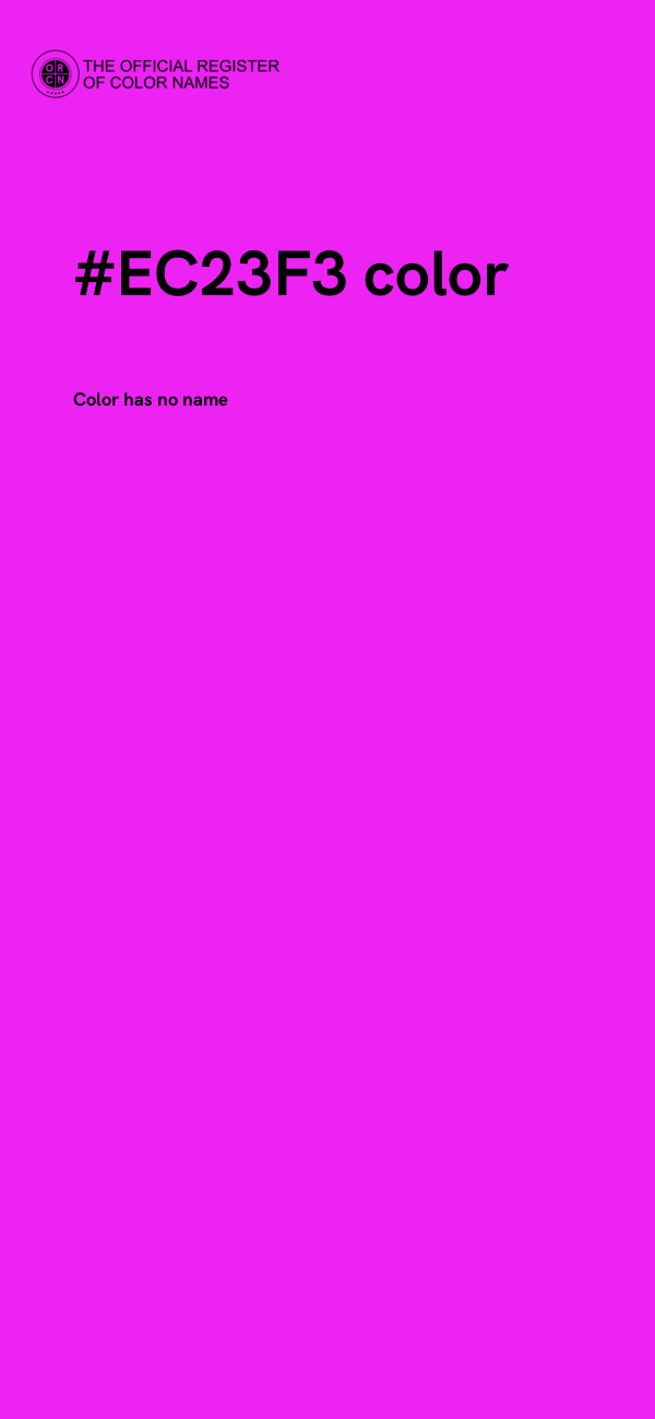 #EC23F3 color image
