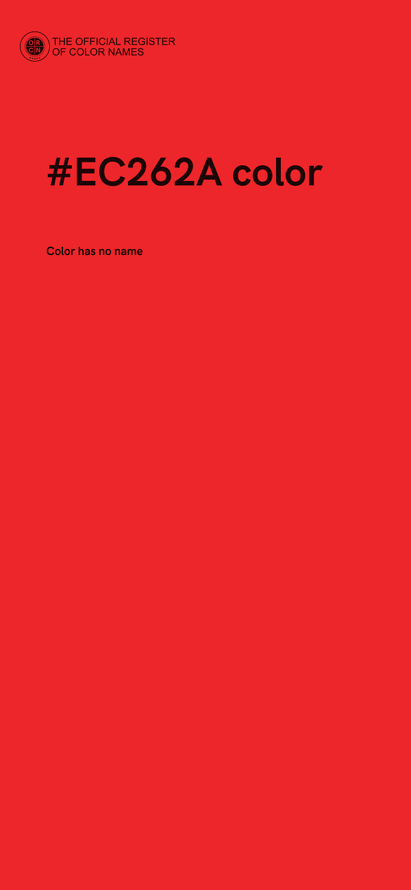#EC262A color image
