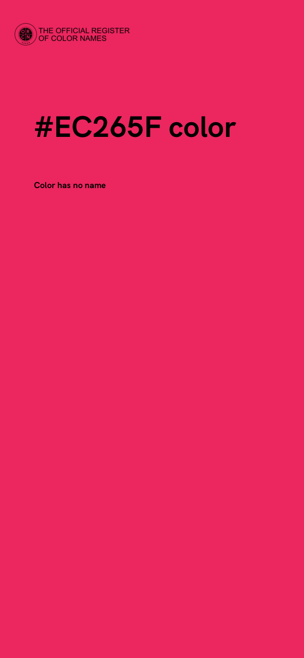 #EC265F color image