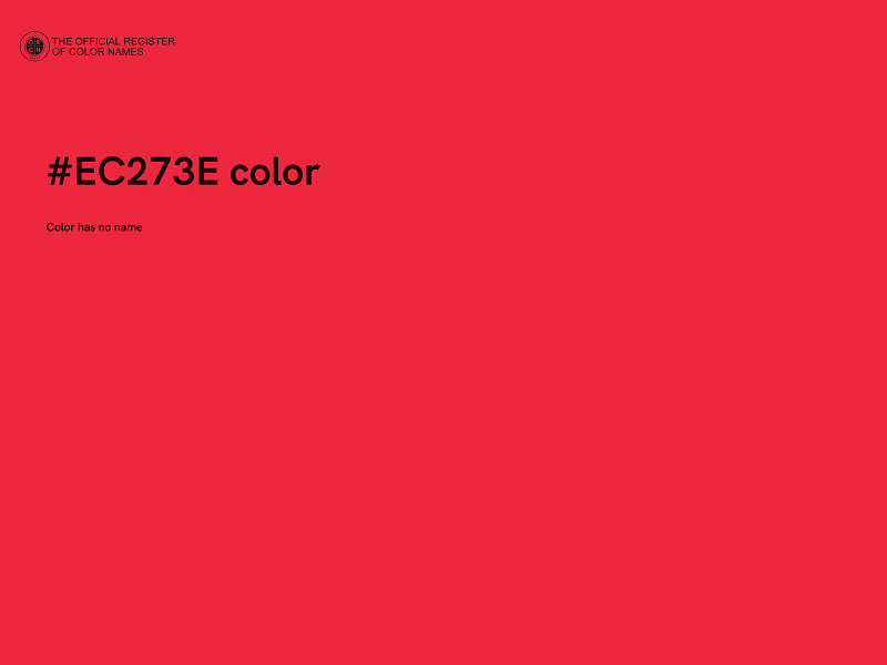 #EC273E color image