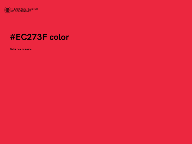 #EC273F color image
