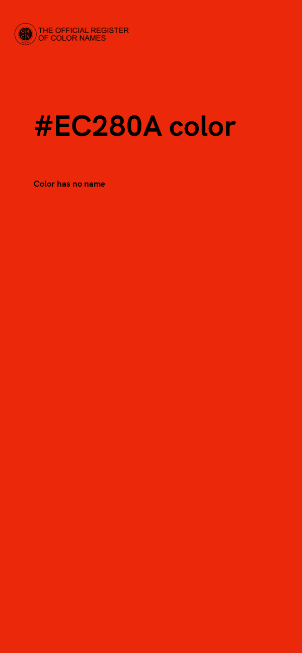 #EC280A color image