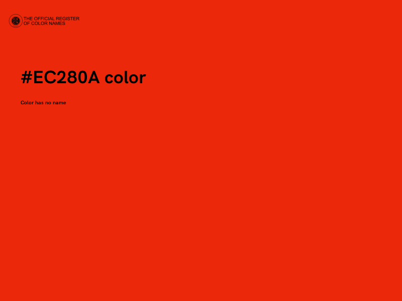 #EC280A color image