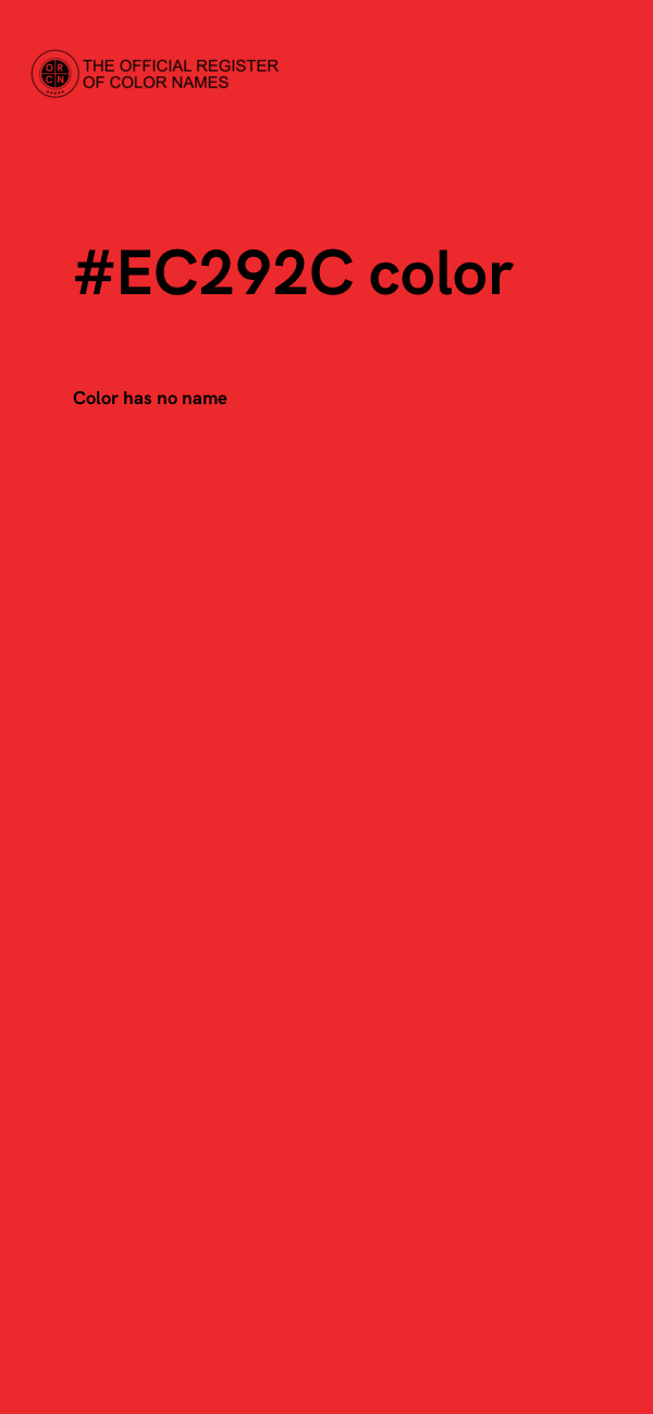 #EC292C color image