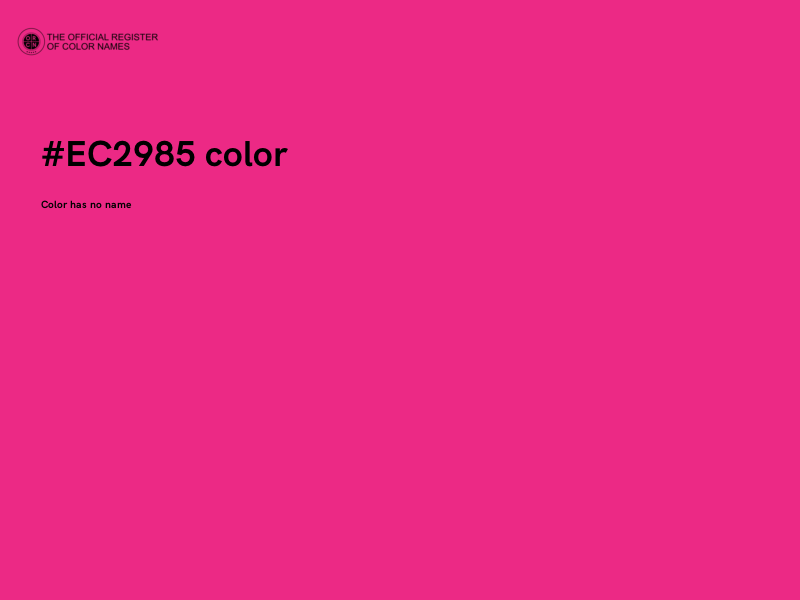#EC2985 color image
