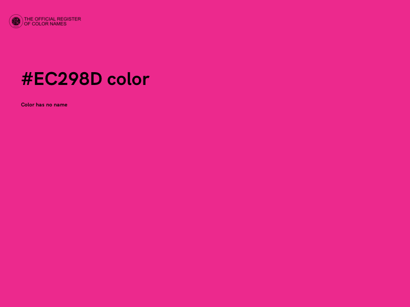 #EC298D color image