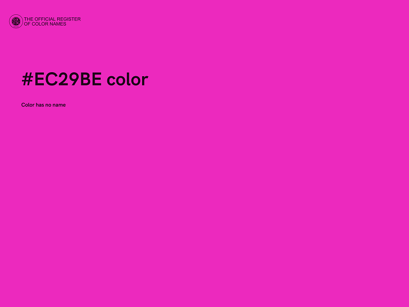 #EC29BE color image