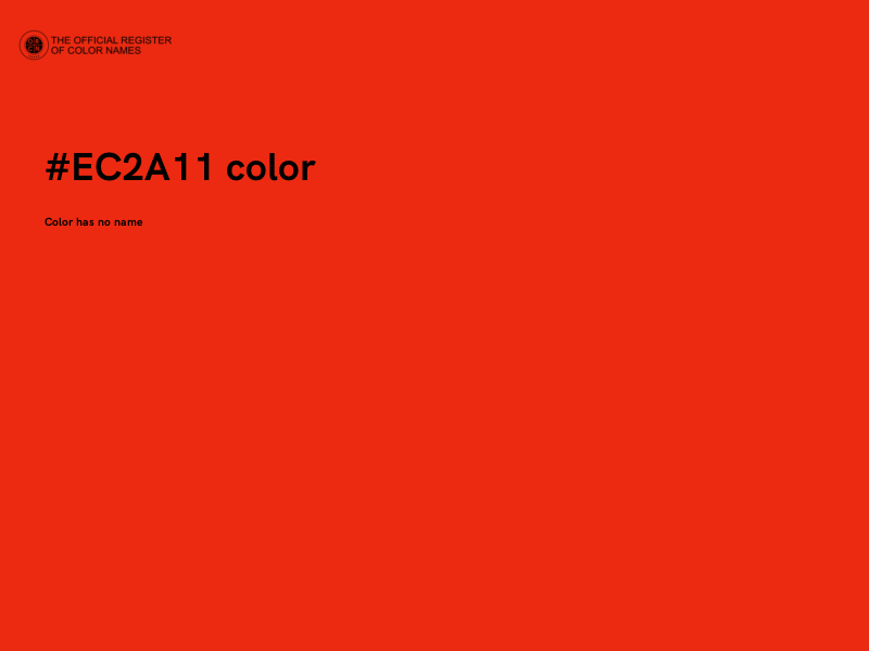 #EC2A11 color image