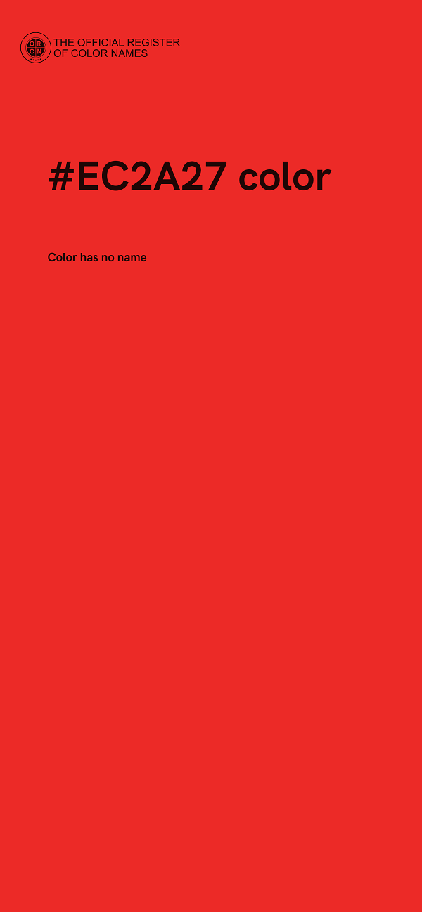 #EC2A27 color image
