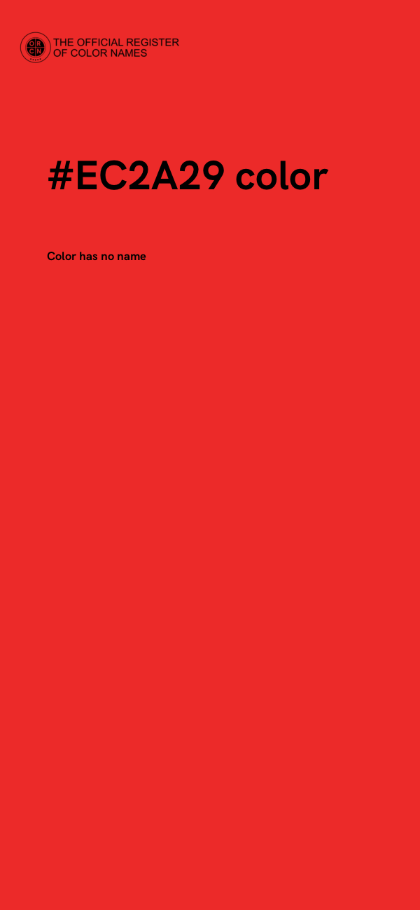 #EC2A29 color image
