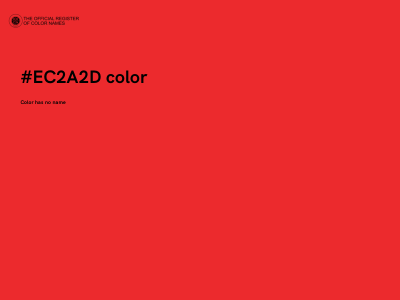 #EC2A2D color image
