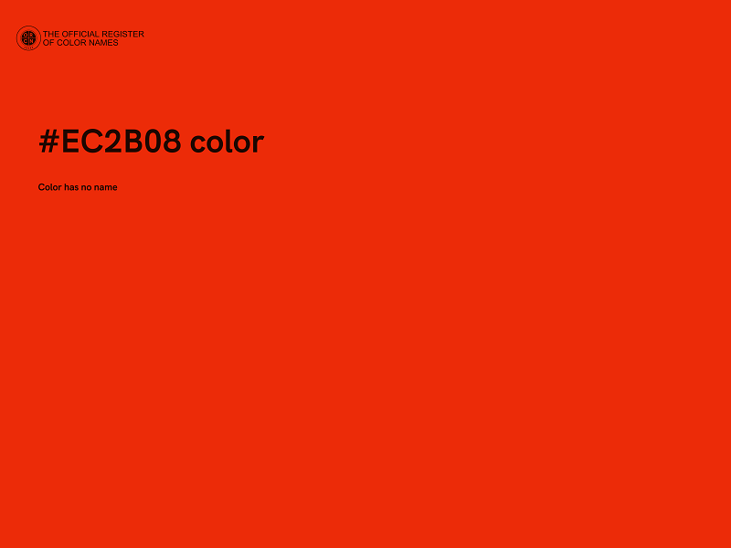 #EC2B08 color image