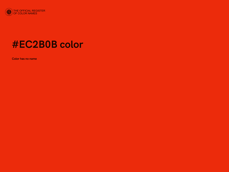 #EC2B0B color image