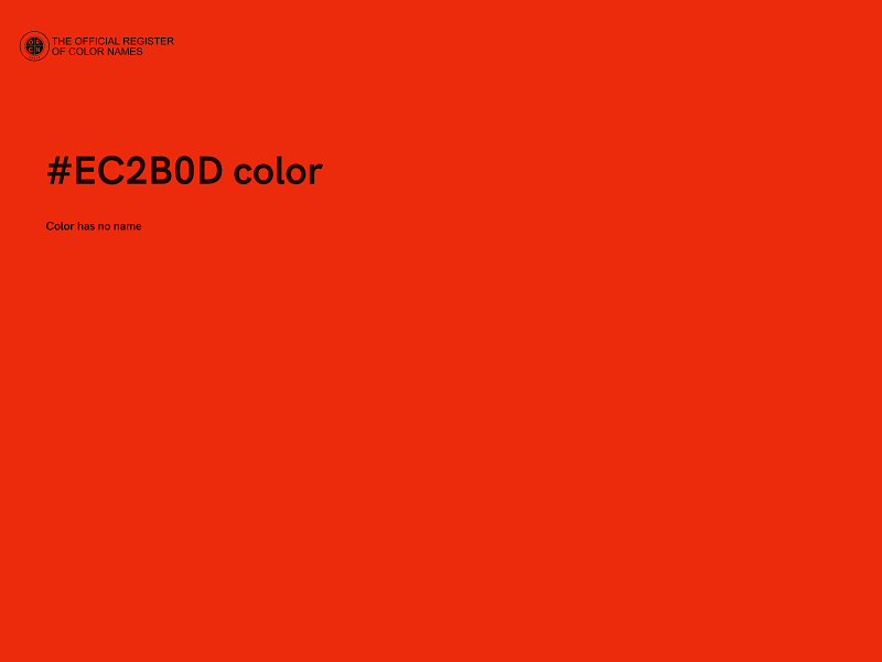 #EC2B0D color image