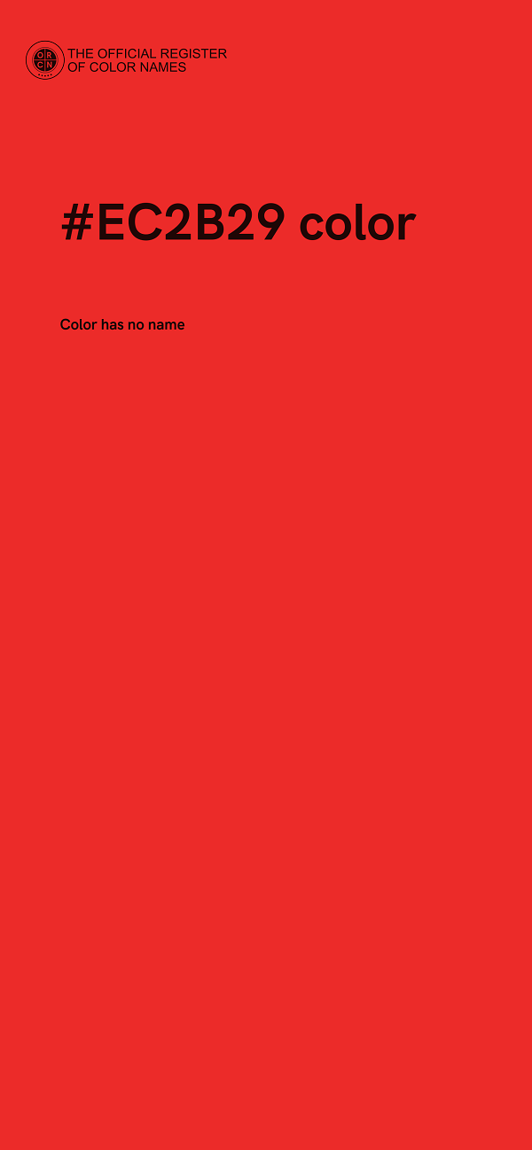#EC2B29 color image