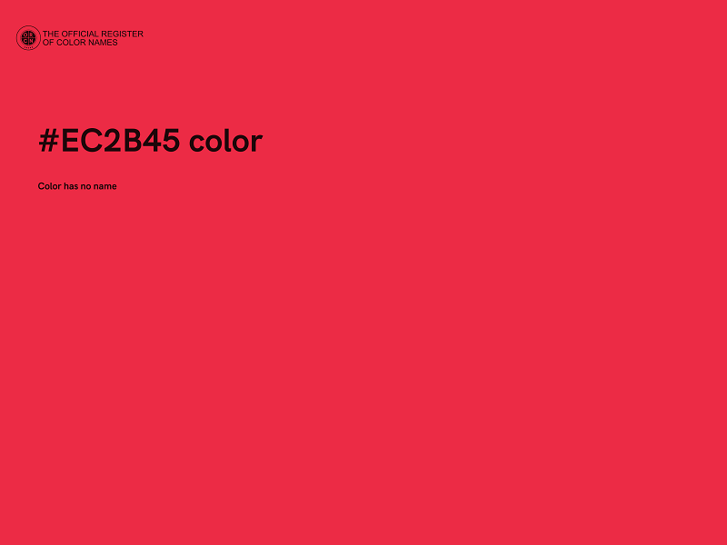 #EC2B45 color image