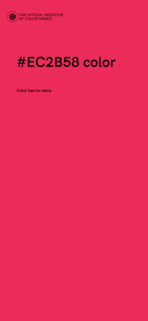 #EC2B58 color image