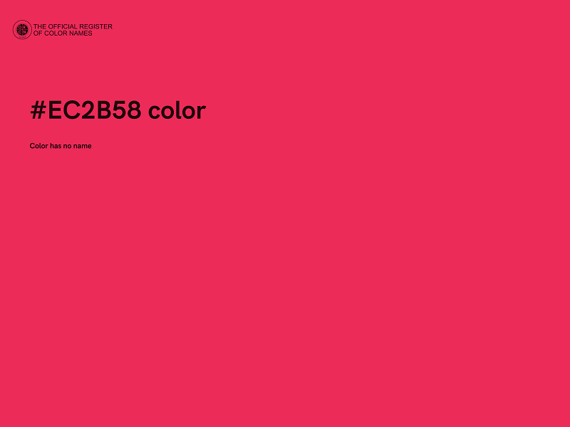 #EC2B58 color image