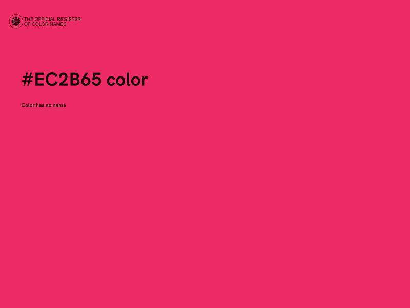 #EC2B65 color image