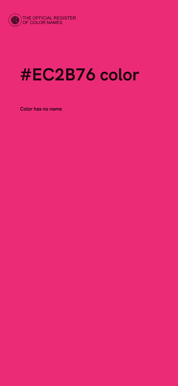 #EC2B76 color image