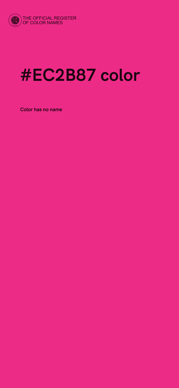 #EC2B87 color image