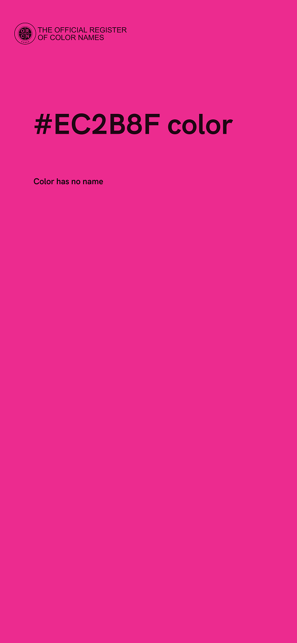 #EC2B8F color image